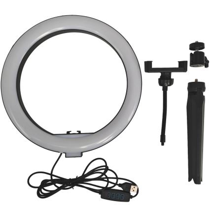 LED Prigušiva lampa sa stalkom i držačem za vlogovanje LED/10W/5V 2700-6500K