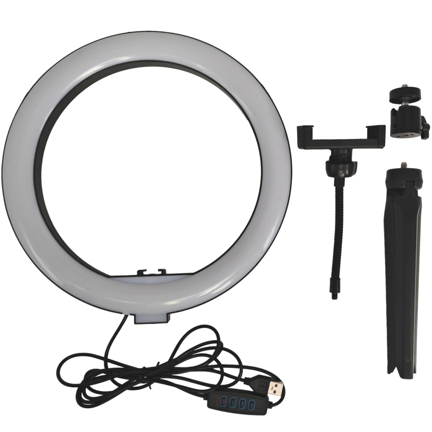 LED Prigušiva lampa sa stalkom i držačem za vlogovanje LED/10W/5V 2700-6500K
