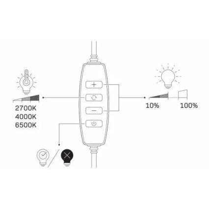 LED Prigušiva lampa sa stalkom i držačem za vlogovanje LED/15W/5V 2700-6500K