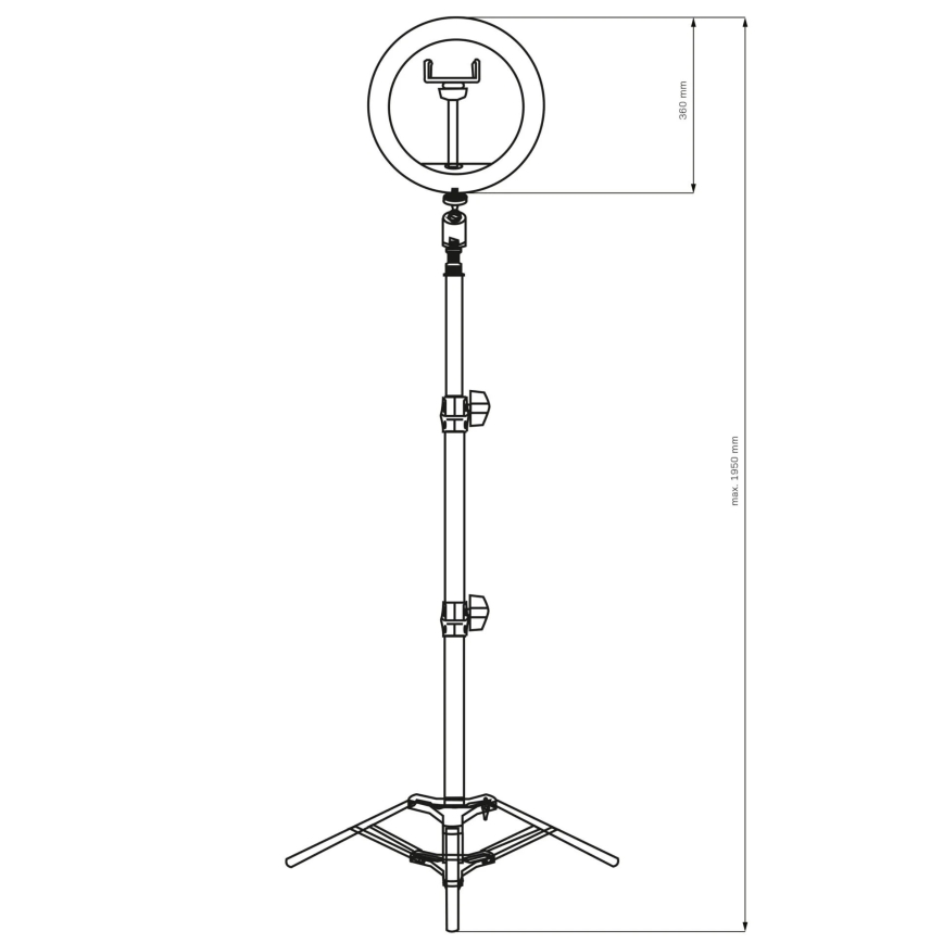 LED Prigušiva lampa sa stalkom i držačem za vlogovanje LED/15W/5V 2700-6500K