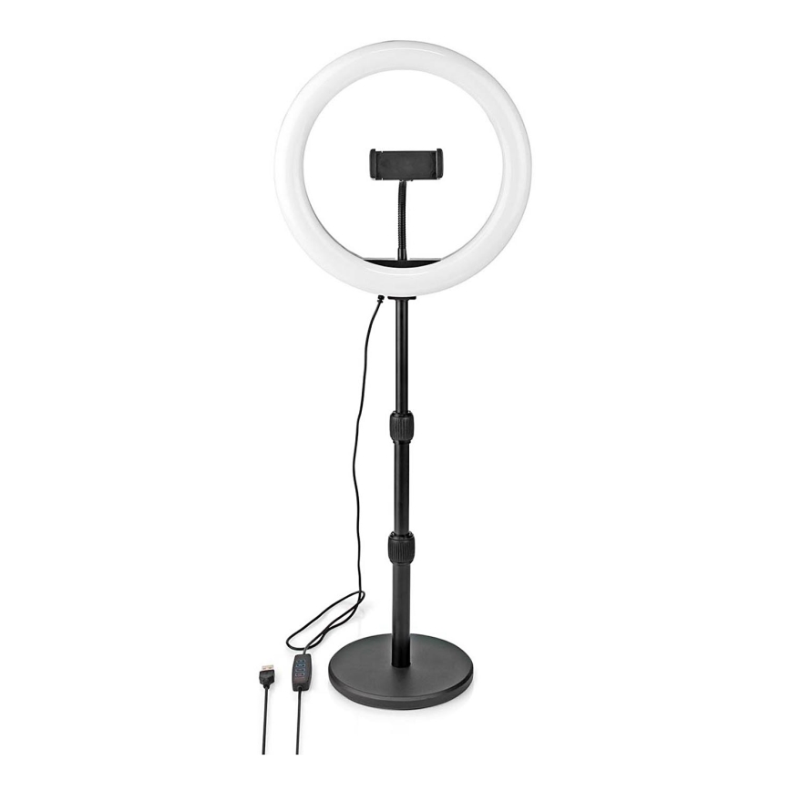 LED prigušiva lampa sa stativom i držačem za snimanje vlogova LED/6W/USB 2700-6700K