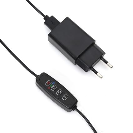 LED Prigušiva lampa sa štipaljkom za osvetljavanje biljaka LED/3W/230V crno