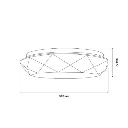 LED Prigušiva lampa za kupatilo GALAXY LED/48W/230V pr. 38 cm 3000-6000K IP44 + Daljinski upravljač