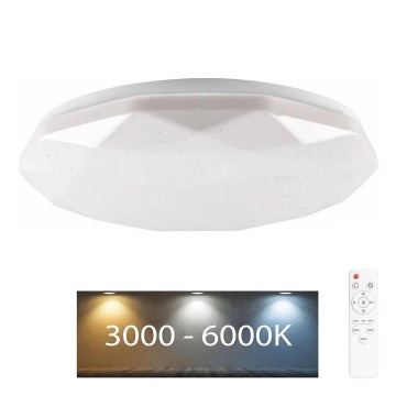 LED Prigušiva lampa za kupatilo GALAXY LED/48W/230V pr. 38 cm 3000-6000K IP44 + Daljinski upravljač