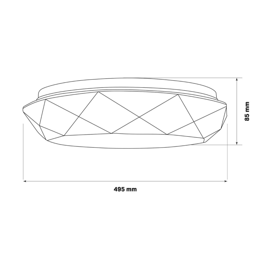 LED Prigušiva lampa za kupatilo GALAXY LED/72W/230V pr. 49 cm 3000-6000K IP44 + Daljinski upravljač