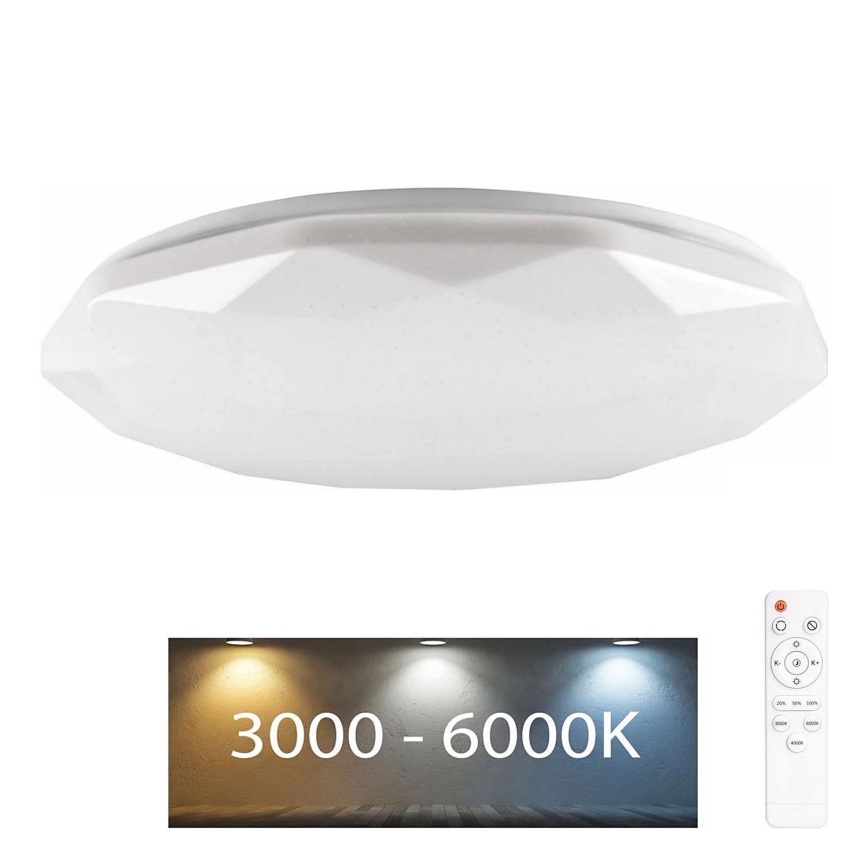 LED Prigušiva lampa za kupatilo GALAXY LED/72W/230V pr. 49 cm 3000-6000K IP44 + Daljinski upravljač