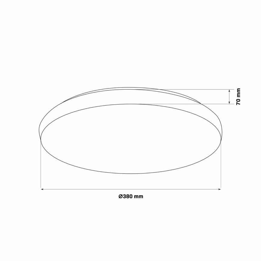 LED Prigušiva lampa za kupatilo PIRIUS LED/48W/230V pr. 38 cm 3000-6000K IP44 + Daljinski upravljač