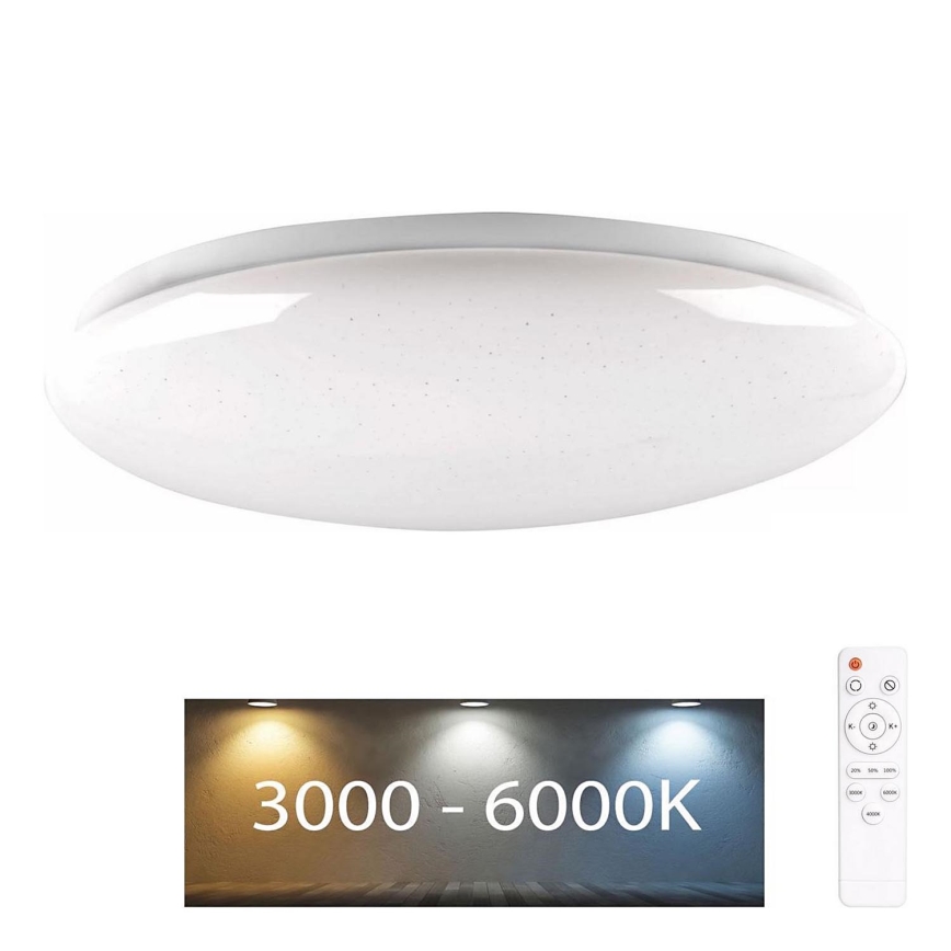 LED Prigušiva lampa za kupatilo PIRIUS LED/48W/230V pr. 38 cm 3000-6000K IP44 + Daljinski upravljač