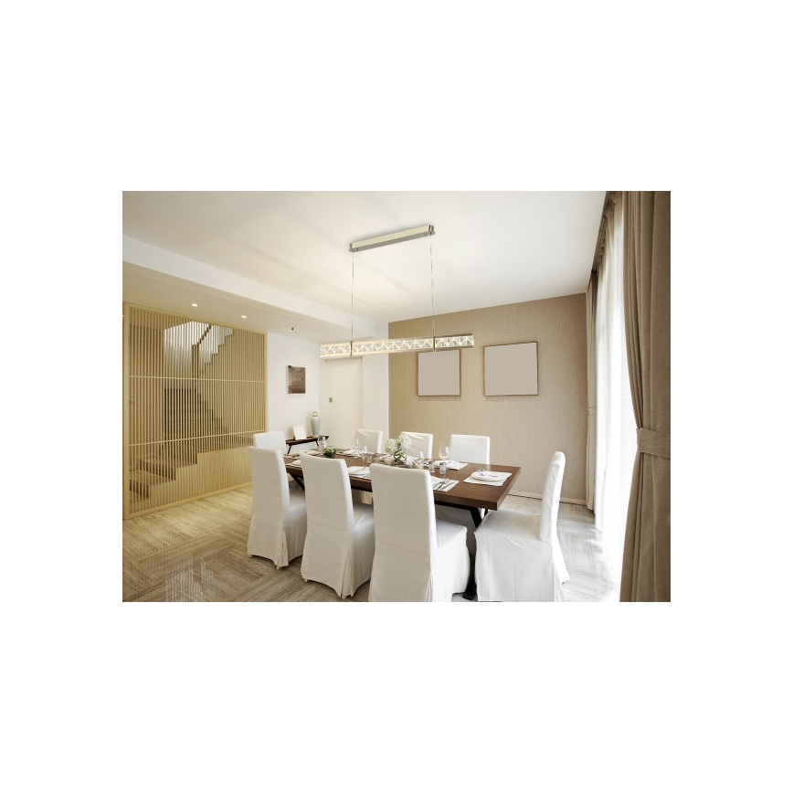 LED prigušiva kristalni luster na sajli ENRIQUE LED/20W//230V 3000-6000K + daljinski upravljač