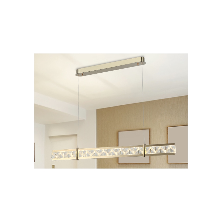 LED prigušiva kristalni luster na sajli ENRIQUE LED/20W//230V 3000-6000K + daljinski upravljač