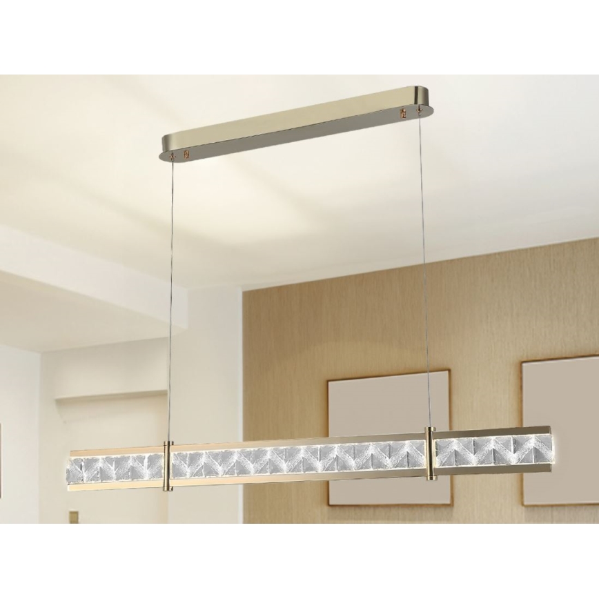 LED prigušiva kristalni luster na sajli ENRIQUE LED/20W//230V 3000-6000K + daljinski upravljač