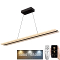 LED prigušiva luster na sajli LED/40W/230V 3000-6500K crna + daljinski upravljač