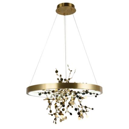 LED prigušiva luster na sajli LED/40W/230V 3000-6500K zlatna + daljinski upravljač