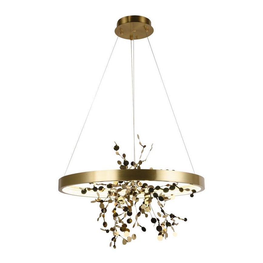 LED prigušiva luster na sajli LED/40W/230V 3000-6500K zlatna + daljinski upravljač