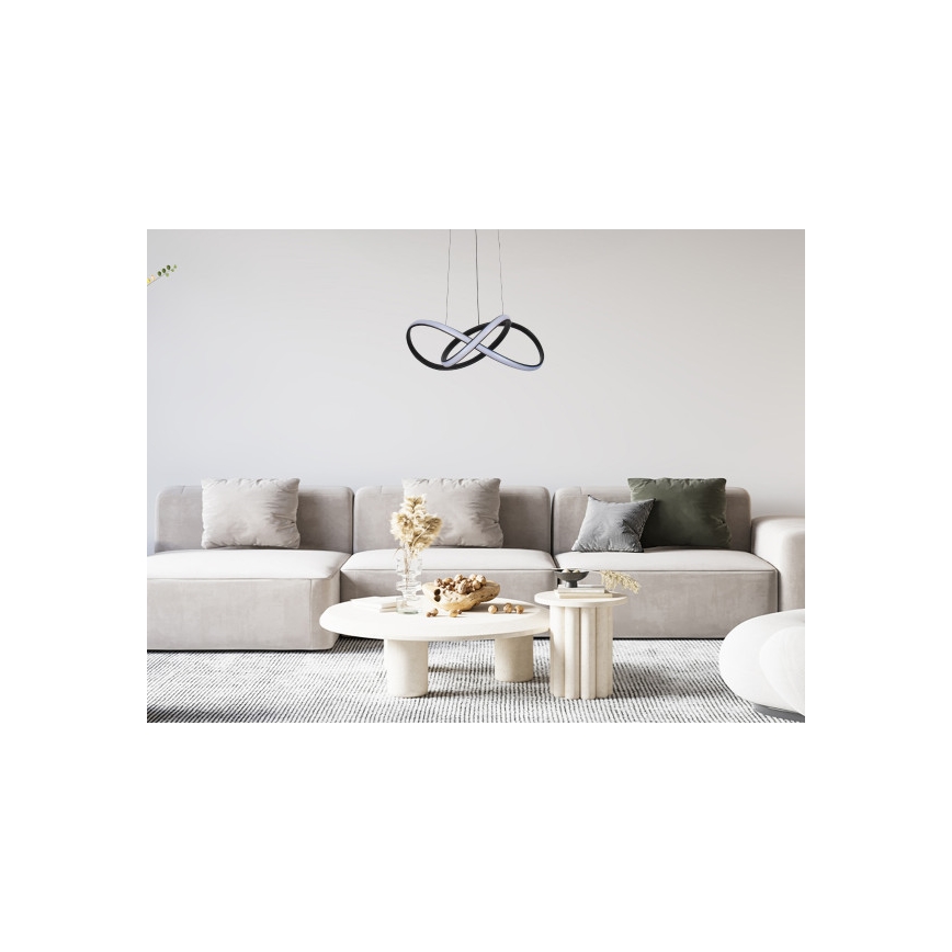 LED prigušiva luster na sajli LED/65W/230V 3000-6500K prečnika 49 cm + daljinski upravljač