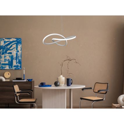 LED prigušiva luster na sajli LED/65W/230V 3000-6500K prečnik 49 cm + sa daljinskim upravljačem