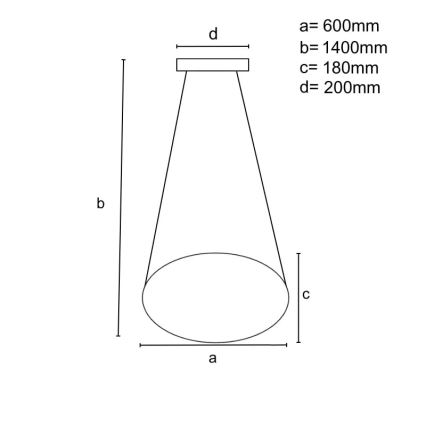 LED prigušiva luster na sajli LED/70W/230V 3000-6500K prečnik 60 cm sjajni hrom + daljinsko upravljanje