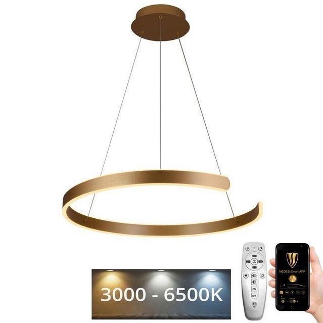 LED prigušiva luster na sajli LED/70W/230V 3000-6500K Ø 60 cm + daljinski upravljač