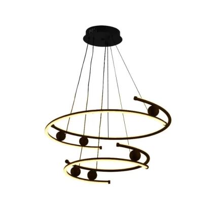 LED prigušiva viseća svetiljka na sajli LED/80W/230V 3000-6500K prečnik 60 cm + sa daljinskim upravljačem