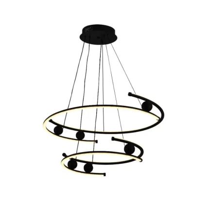 LED prigušiva viseća svetiljka na sajli LED/80W/230V 3000-6500K prečnik 60 cm + sa daljinskim upravljačem