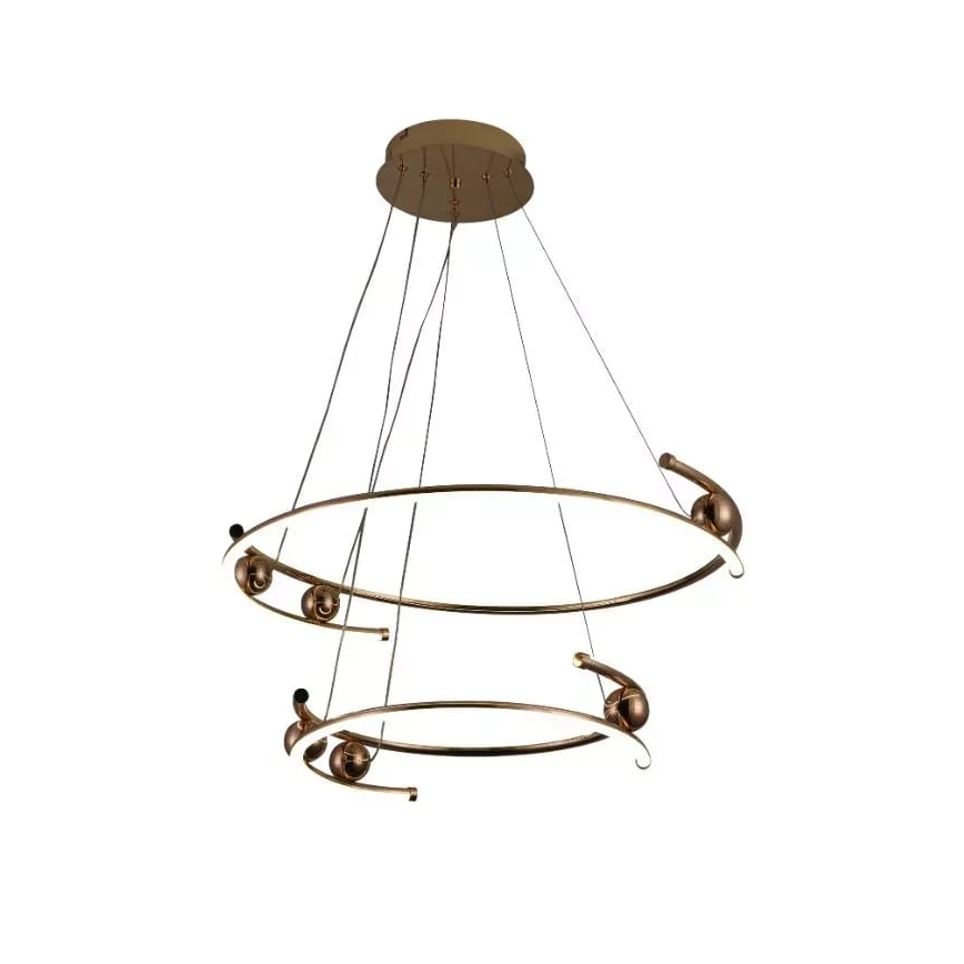 LED prigušiva luster na sajli LED/80W/230V 3000-6500K prečnik 60 cm + daljinski upravljač