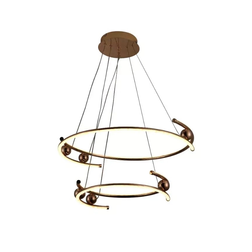 LED prigušiva luster na sajli LED/80W/230V 3000-6500K prečnik 60 cm + daljinski upravljač