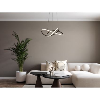LED prigušiva luster na sajli LED/85W/230V 3000-6500K prečnik 60 cm + daljinski upravljač
