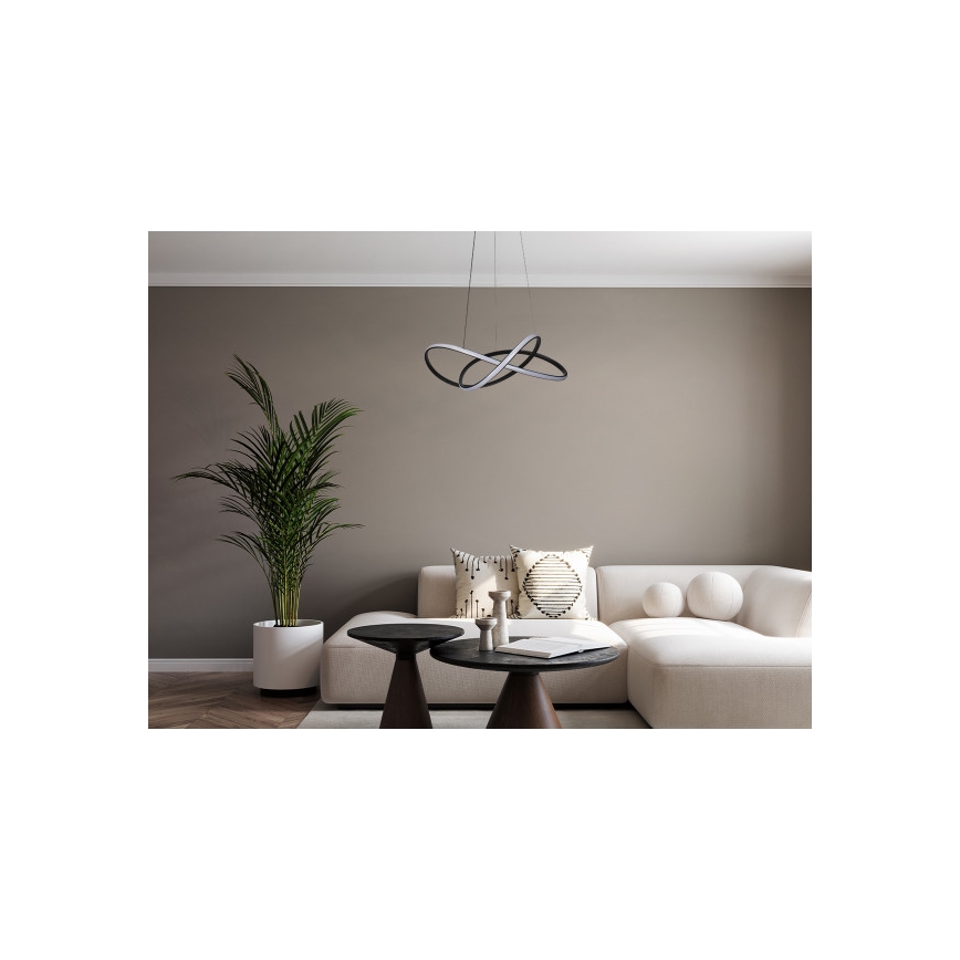 LED prigušiva luster na sajli LED/85W/230V 3000-6500K prečnik 60 cm + daljinski upravljač