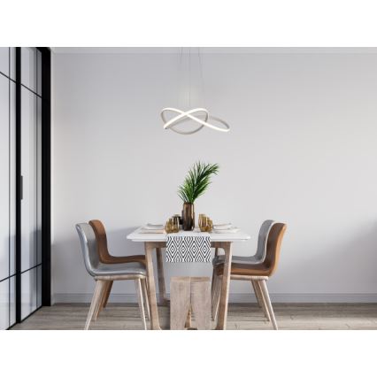 LED prigušiva luster na sajli LED/85W/230V 3000-6500K prečnik 60 cm + daljinski upravljač