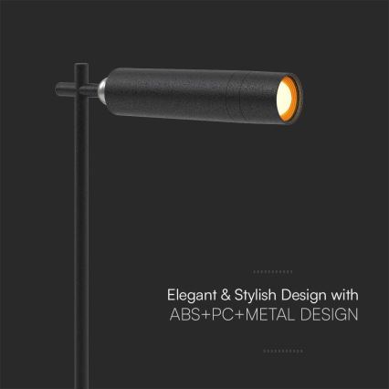 LED Prigušiva magnetna punjiva stona lampa 3u1 LED/3W/5V 4000K 1500 mAh crno