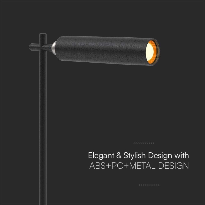LED Prigušiva magnetna punjiva stona lampa 3u1 LED/3W/5V 4000K 1500 mAh crno