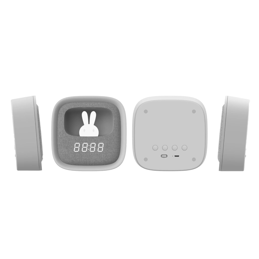 LED Prigušiva noćna lampica sa budilicom BUNNY LED/1,2W/5V 3000K