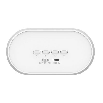 LED Prigušiva noćna lampica sa budilicom BUNNY LED/1,2W/5V 3000K
