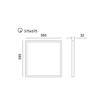 LED prigušiva panel za spušteni plafon CAPRI LED/25/36/40W/230V 3000/4000/5700K UGR19 IP44 60x60 cm