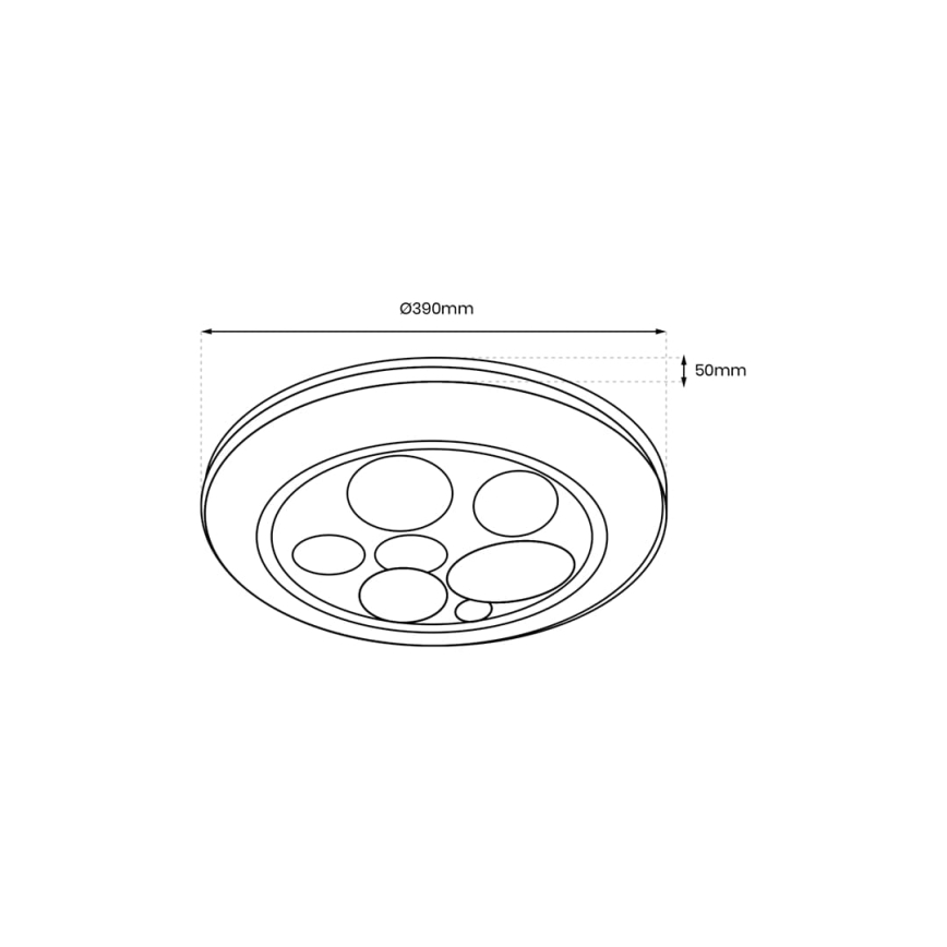 LED Prigušiva plafonjera BUBBLES LED/30W/230V 3000-6000K + Daljinski upravljač