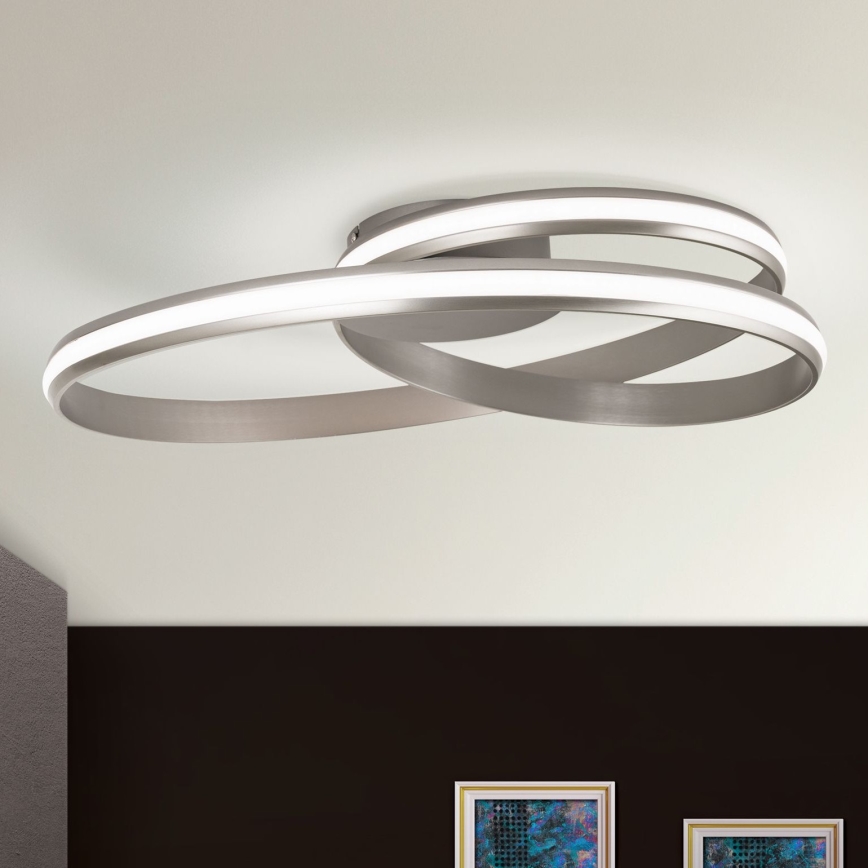 LED Prigušiva plafonjera CIRCUS LED/30W/230V srebrno