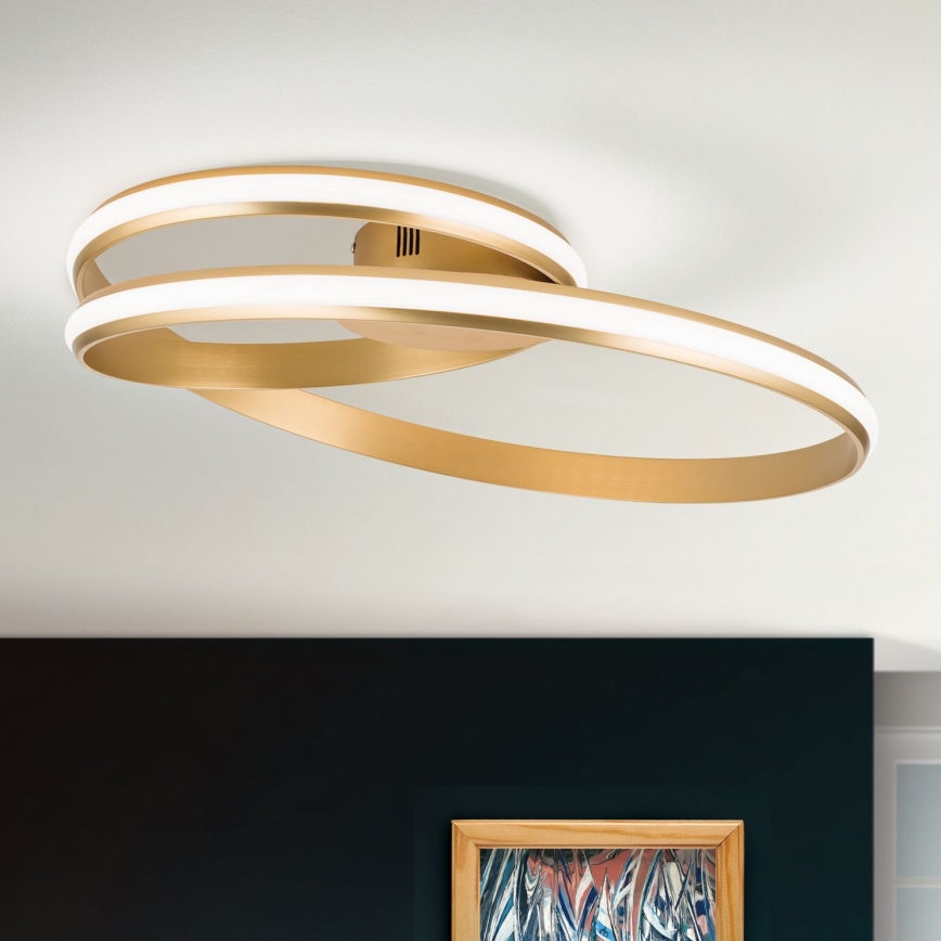 LED Prigušiva plafonjera CIRCUS LED/30W/230V zlatna