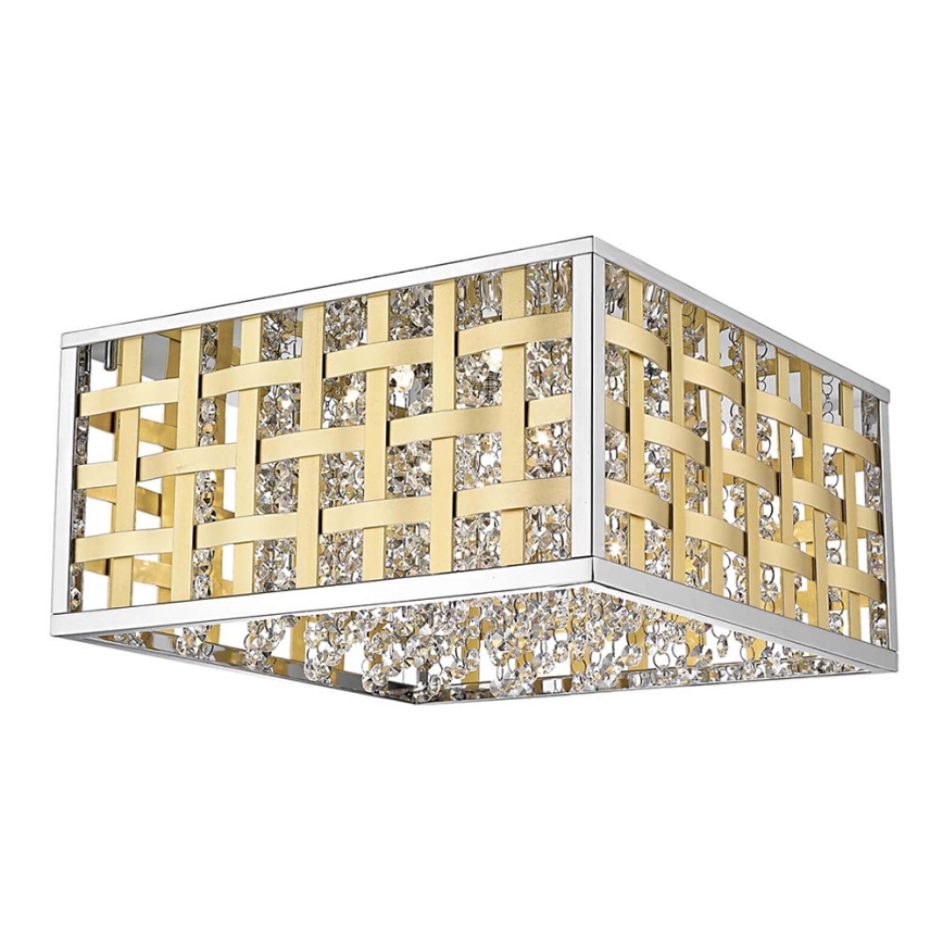 LED Prigušiva plafonjera COLUMBUS LED/20W/230V zlatna/krom
