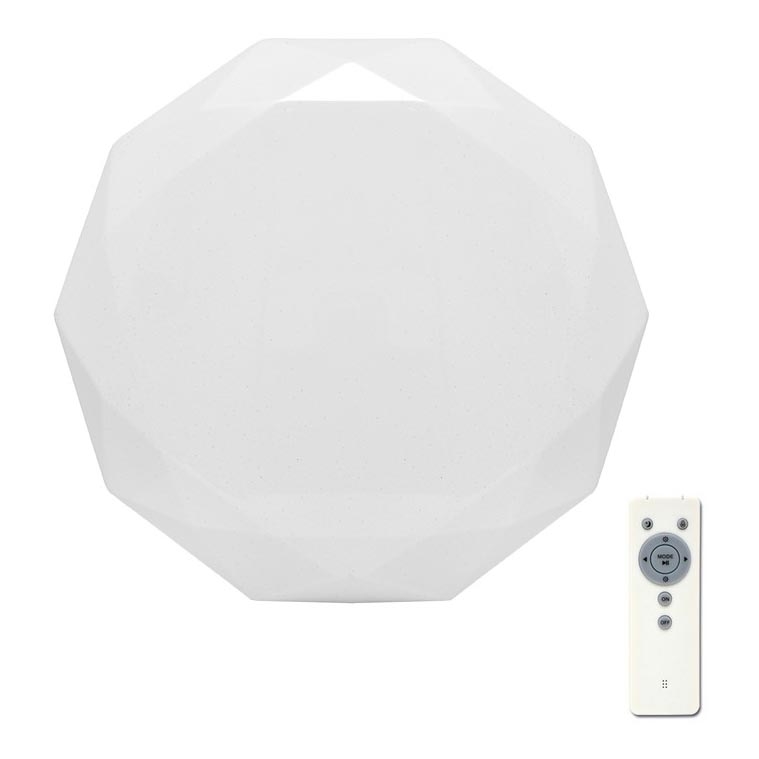 LED Prigušiva plafonjera DIAMANT LED/80W/230V + Daljinski upravljač