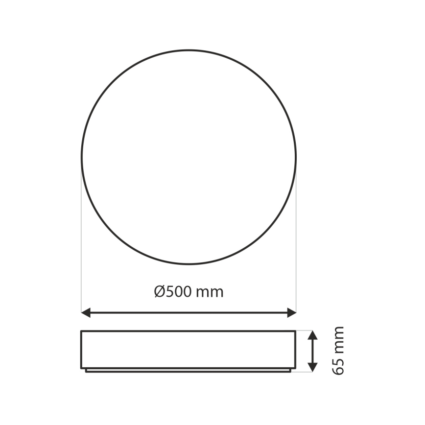 LED Prigušiva plafonjera DRINA LED/36W/230V 2700-6500K pr. 50 cm + Daljinski upravljač