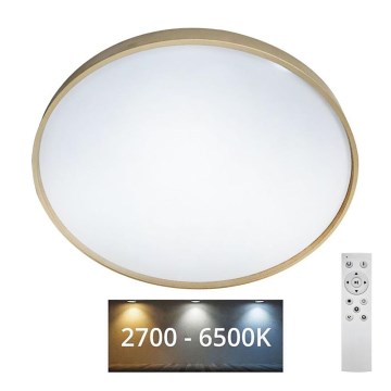 LED Prigušiva plafonjera DRINA LED/36W/230V 2700-6500K pr. 50 cm + Daljinski upravljač