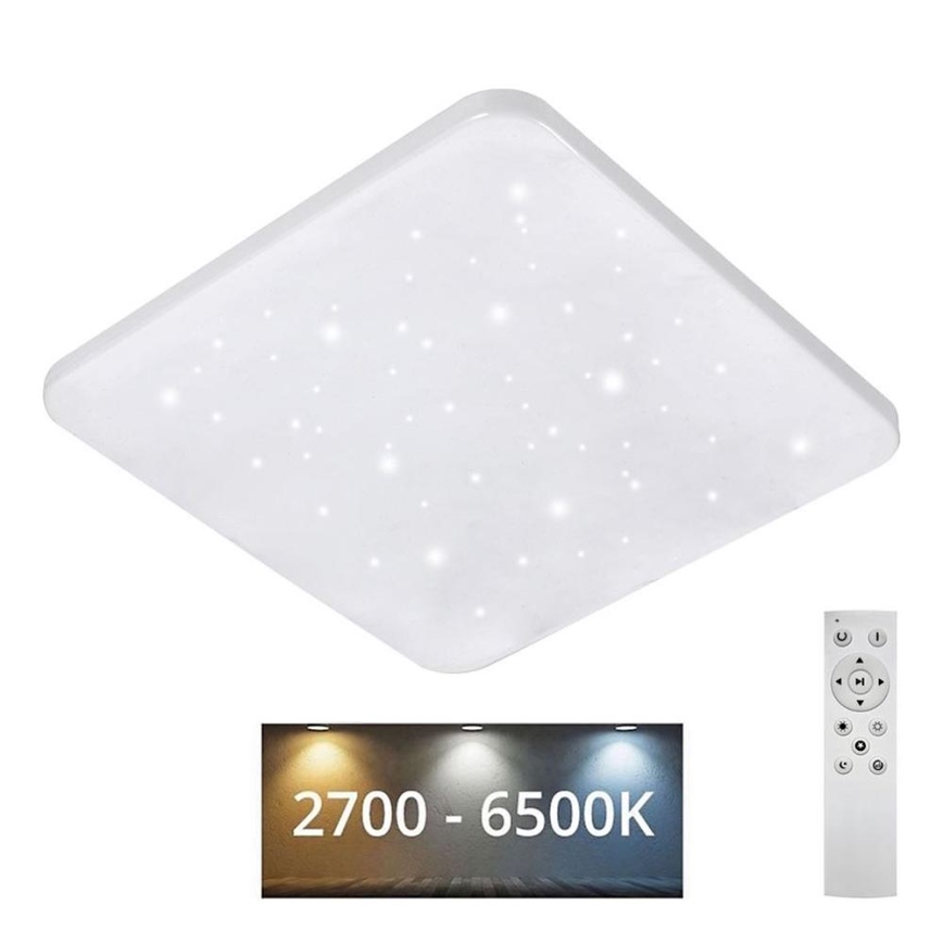 LED Prigušiva plafonjera FLORA LED/36W/230V 2700-6500K 43x43 cm + Daljinski upravljač