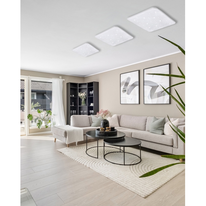 LED Prigušiva plafonjera FLORA LED/36W/230V 2700-6500K 43x43 cm + Daljinski upravljač