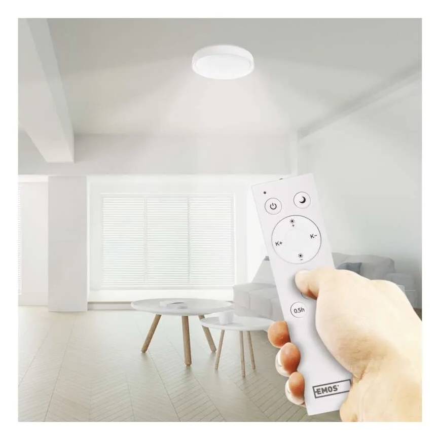 LED Prigušiva plafonjera GoSmart LED/45W/230V pr. 50 cm 2700-6500K Wi-Fi Tuya + Daljinski upravljač