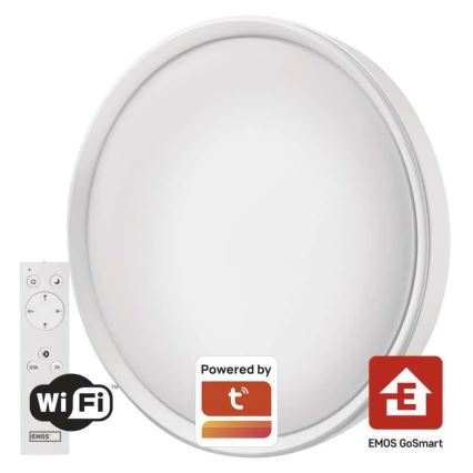 LED Prigušiva plafonjera GoSmart LED/45W/230V pr. 50 cm 2700-6500K Wi-Fi Tuya + Daljinski upravljač