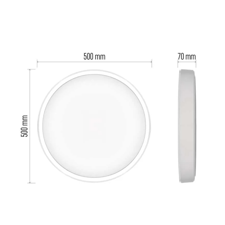 LED Prigušiva plafonjera GoSmart LED/45W/230V pr. 50 cm 2700-6500K Wi-Fi Tuya + Daljinski upravljač