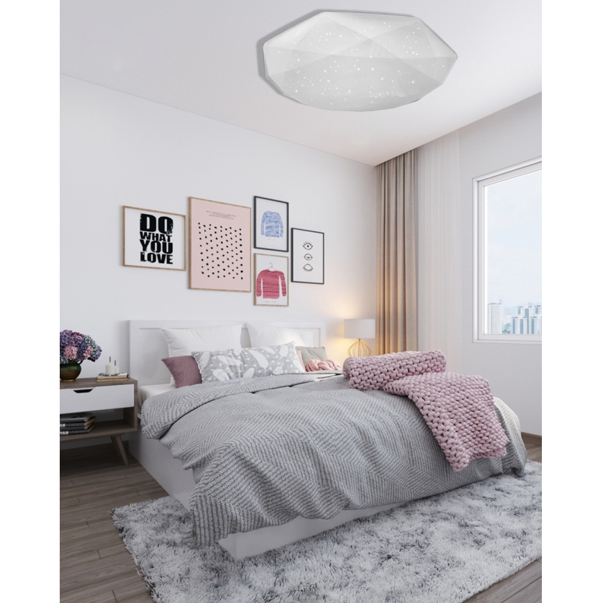 LED Prigušiva plafonjera INDUS LED/60W/230V 2700-6500K pr. 58 cm + Daljinski upravljač