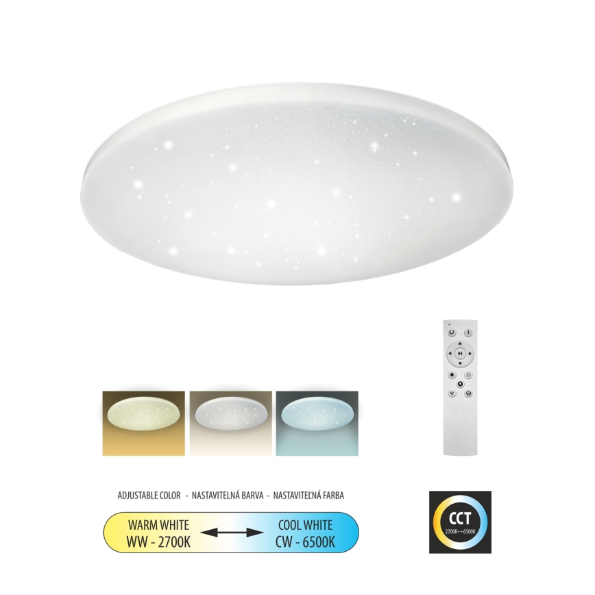LED Prigušiva plafonjera IPOLY LED/60W/230V 2700-6500K pr. 58 cm + Daljinski upravljač