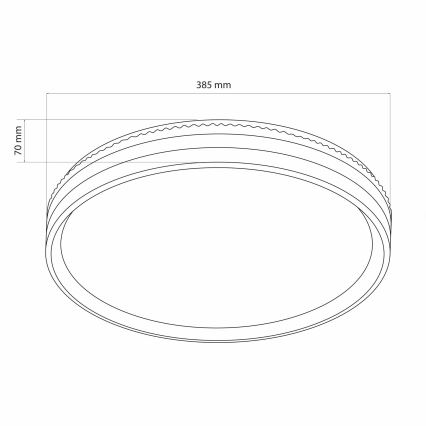 LED Prigušiva plafonjera za kupatilo JADWIGA LED/42W/230V pr. 38,5 cm 3000-6000K IP44 + Daljinski upravljač