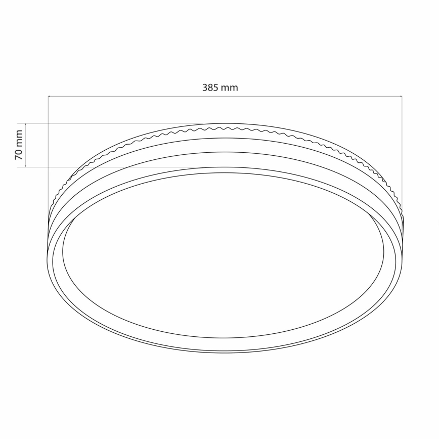 LED Prigušiva plafonjera za kupatilo JADWIGA LED/42W/230V pr. 38,5 cm 3000-6000K IP44 + Daljinski upravljač